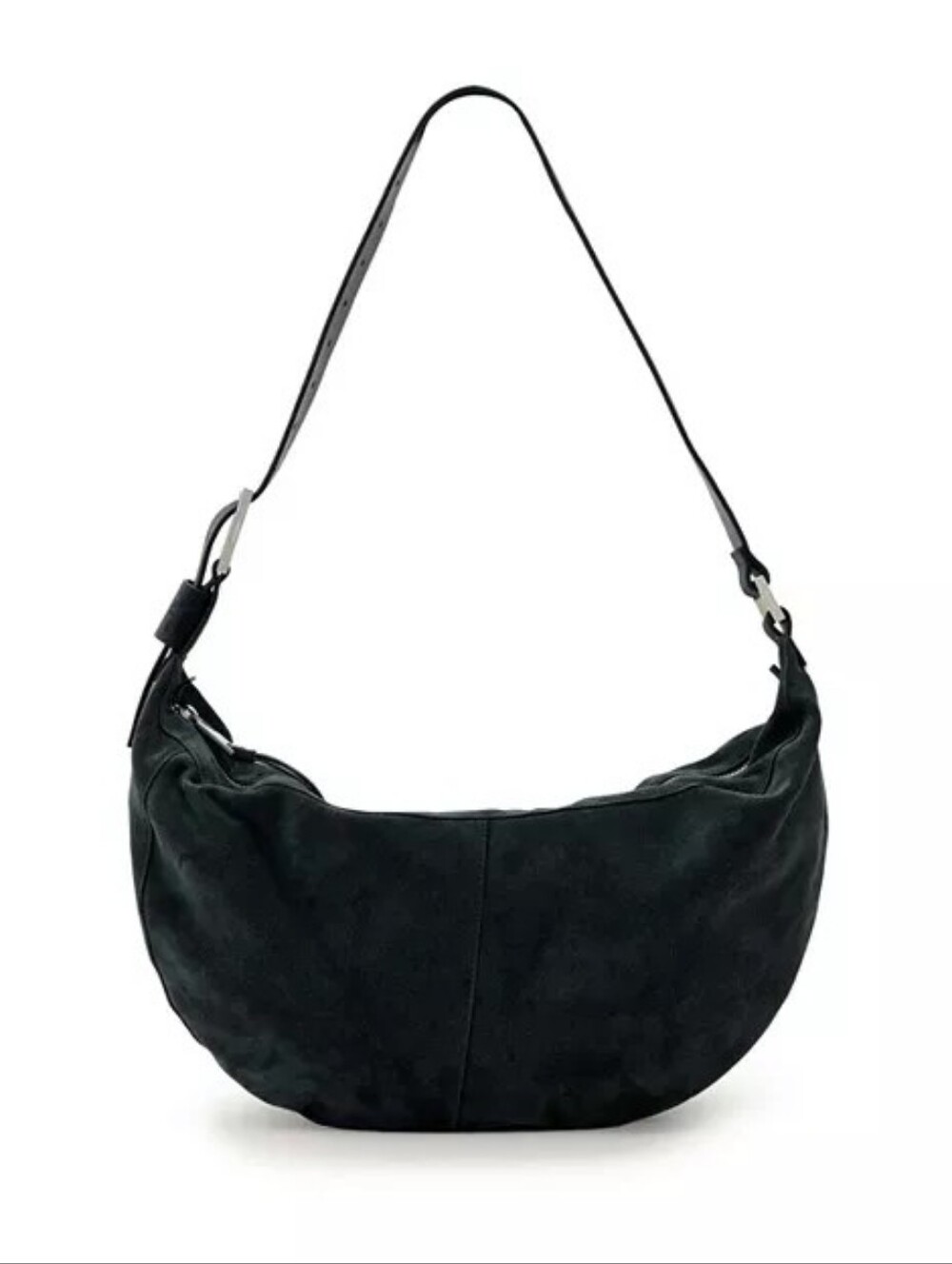 ALLSAINTS Luna Suede Shoulder Bag Ink Blue NWT